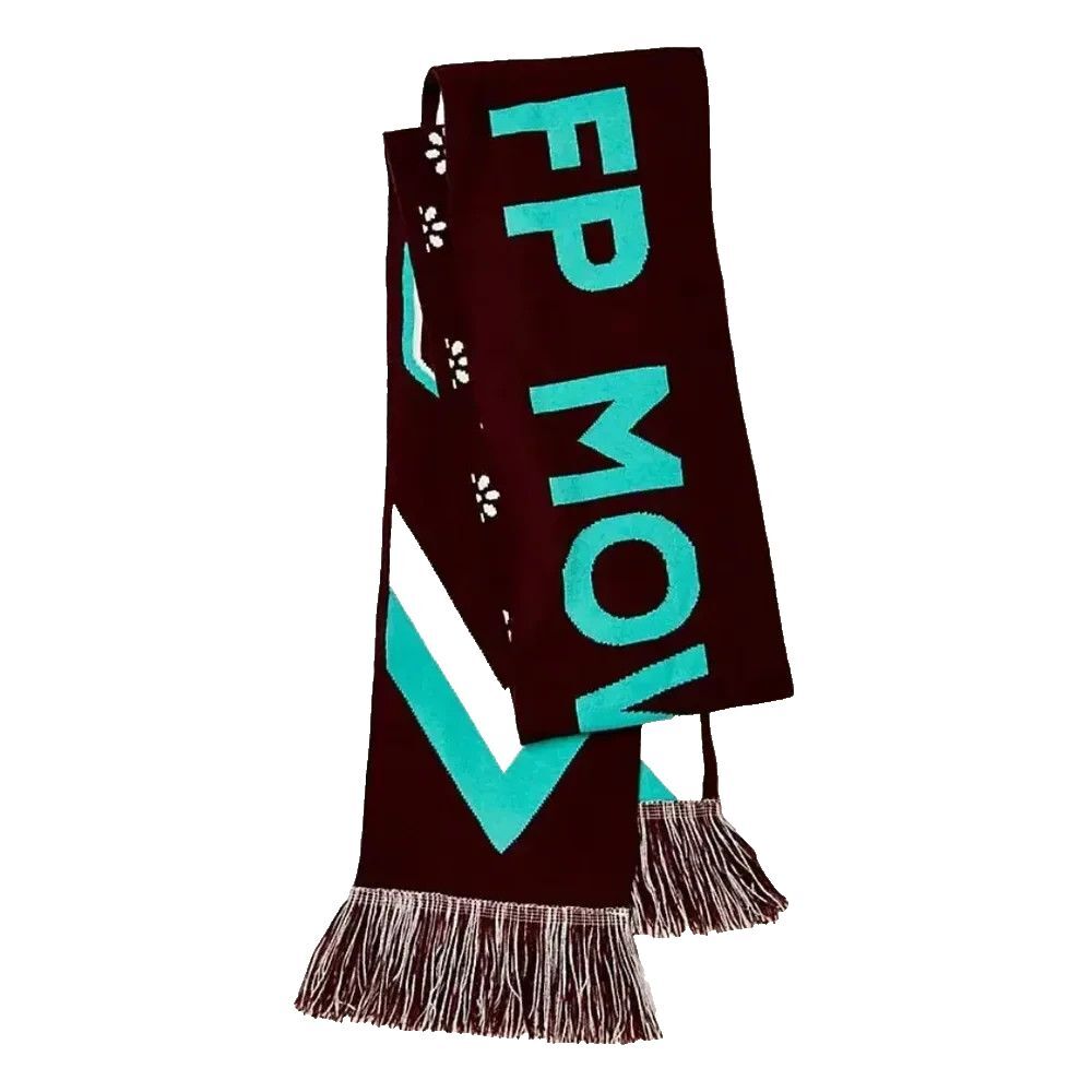 Free People FP Movement Big League Reversible Scarf Mahogany Maroon Aqua Teal